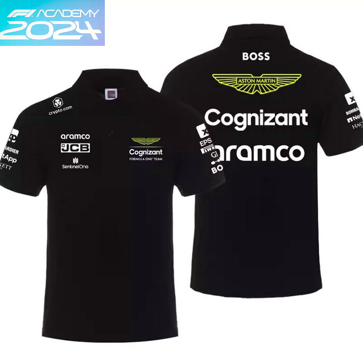 Polo Boss Aston Martin Aramco Cognizant F1 Team 2024 Homme Manches Courtes